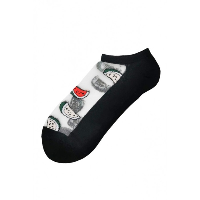 Sosete dama SummerFruits, design modern, cu panza si imprimeu, din bumbac, marime 35-49, negru, Doty®️ [4]