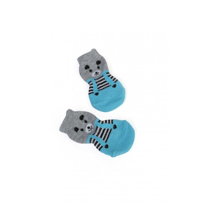 Sosete pentru animalele de companie de talie mica,25 mm, cu talpa anti alunecare, design modern, imprimeu catel si bretele, mult [8]