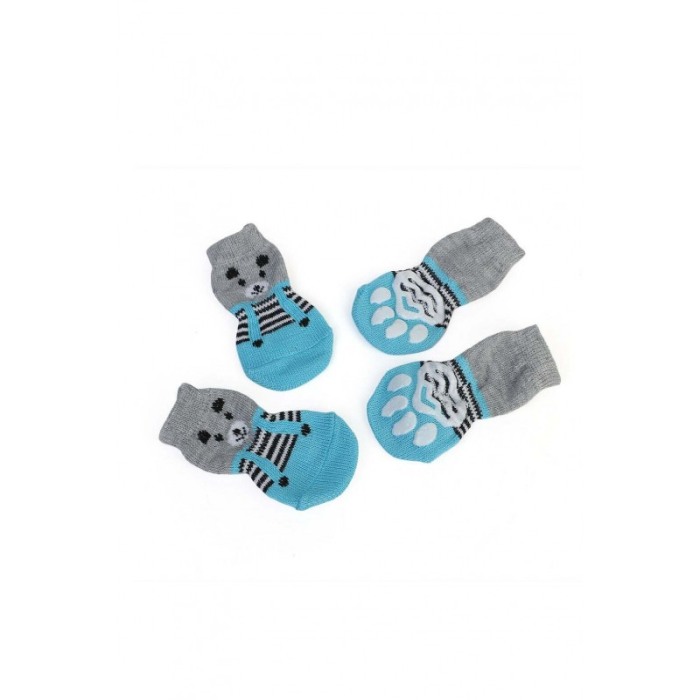 Sosete pentru animalele de companie de talie mica,25 mm, cu talpa anti alunecare, design modern, imprimeu catel si bretele, mult [6]
