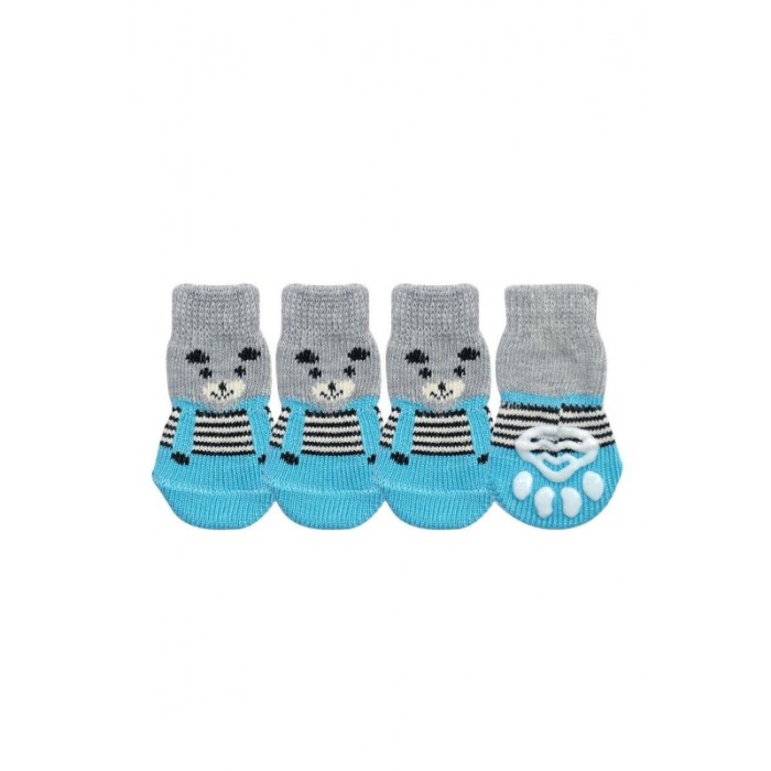 Sosete pentru animalele de companie de talie mica,25 mm, cu talpa anti alunecare, design modern, imprimeu catel si bretele, mult [5]