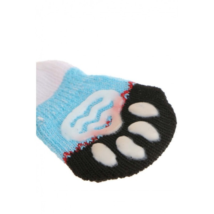 Sosete pentru animalele de companie de talie mica,25 mm, cu talpa anti alunecare, design modern, imprimeu catel si bretele, mult [7]