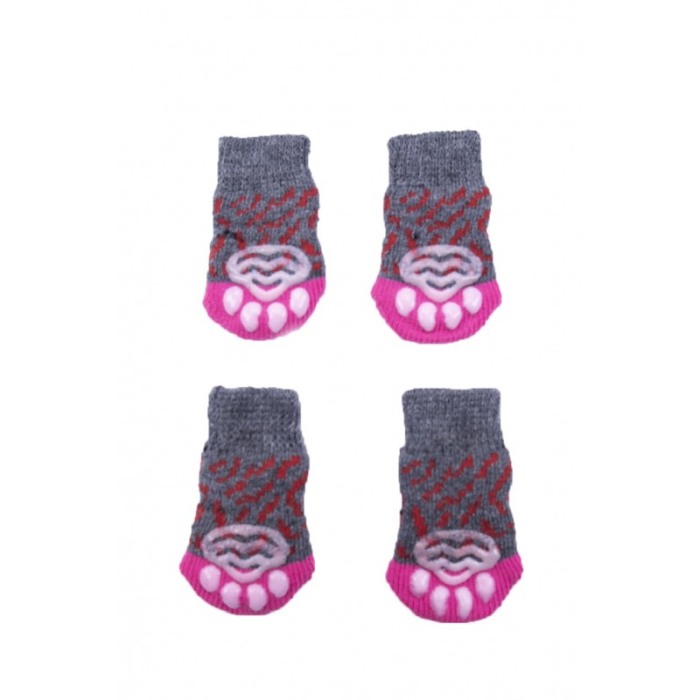Sosete pentru animalele de companie de talie mica,25 mm, cu talpa anti alunecare, design modern, multicolor,doty [2]