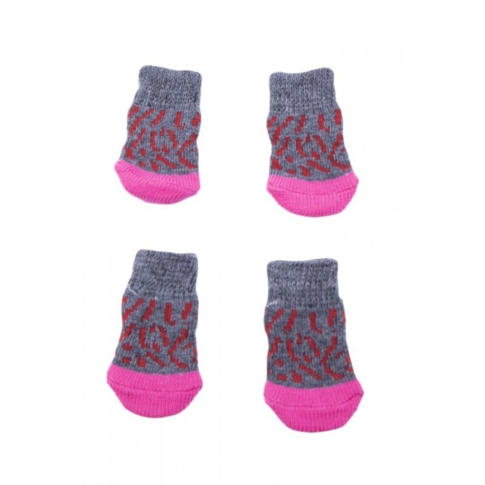Sosete pentru animalele de companie de talie mica,25 mm, cu talpa anti alunecare, design modern, multicolor,doty [3]