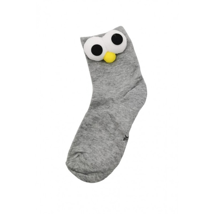 Sosete pentru copii FunnyEyes, bumbac, design creativ, marime 30-35, gri, Doty®️ [2]
