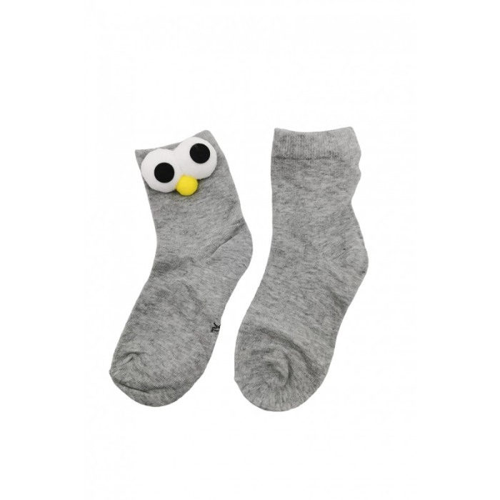 Sosete pentru copii FunnyEyes, bumbac, design creativ, marime 30-35, gri, Doty®️ [4]