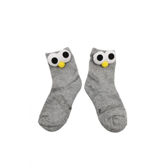 Sosete pentru copii FunnyEyes, bumbac, design creativ, marime 30-35, gri, Doty®️ [5]