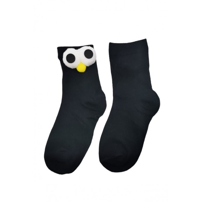 Sosete pentru copii FunnyEyes, bumbac, design creativ, marime 30-35, negru, Doty®️ [1]