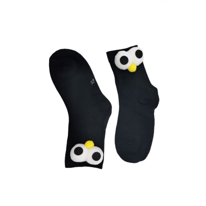 Sosete pentru copii FunnyEyes, bumbac, design creativ, marime 30-35, negru, Doty®️ [4]