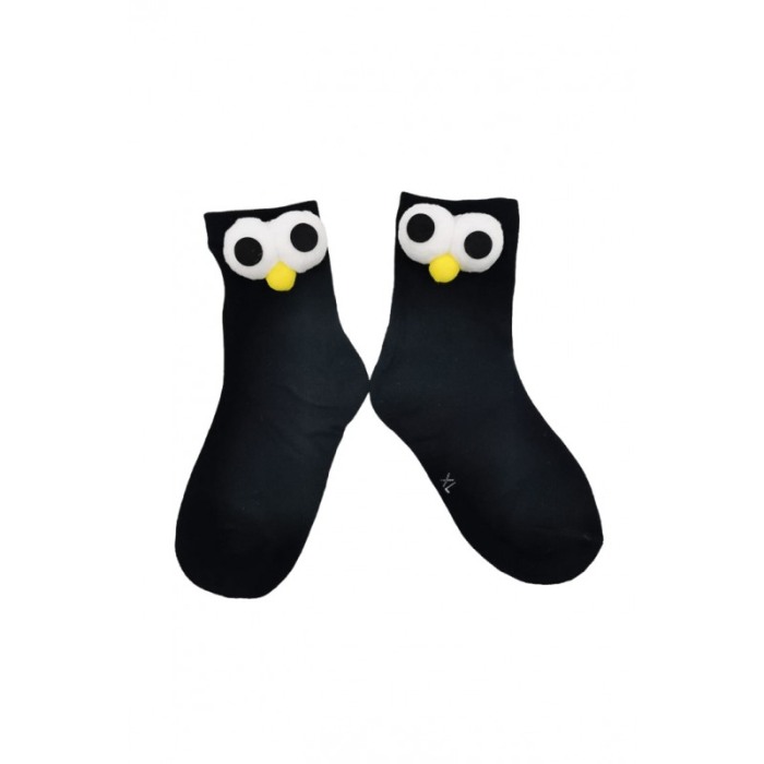 Sosete pentru copii FunnyEyes, bumbac, design creativ, marime 30-35, negru, Doty®️ [2]
