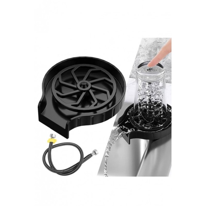 Spalator automat de pahare HandsFree Washer Doty®, cu presiune, universal, negru, accesorii incluse, prindere de chiuveta [1]