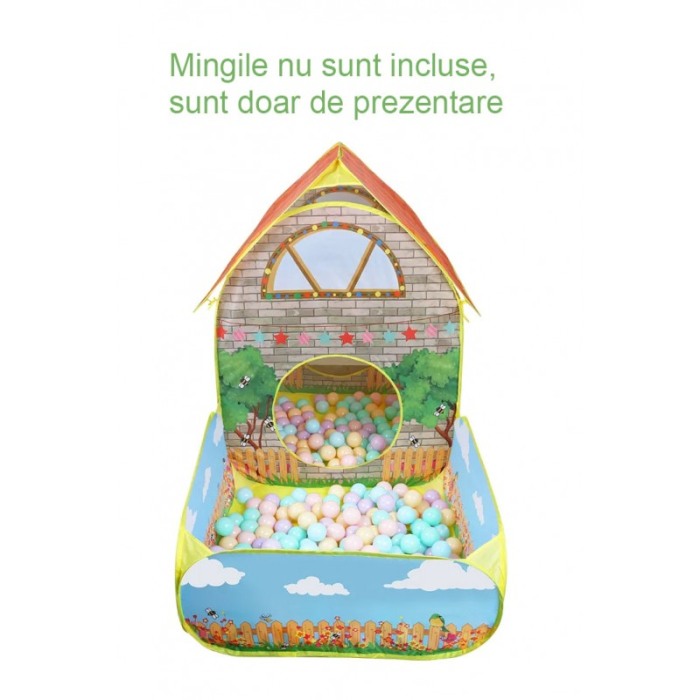 Spatiu de joaca pentru copii MyHouse Doty®, tip cort, casuta cu gradina, 155x110x80 cm, multicolor [5]