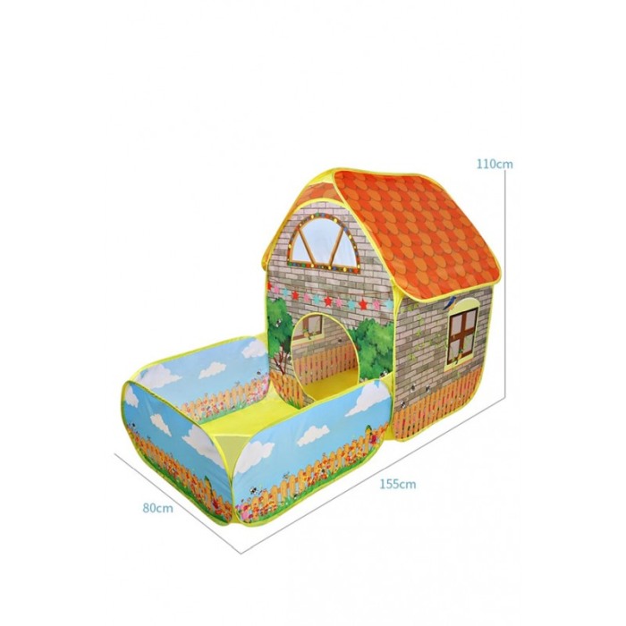 Spatiu de joaca pentru copii MyHouse Doty®, tip cort, casuta cu gradina, 155x110x80 cm, multicolor [6]