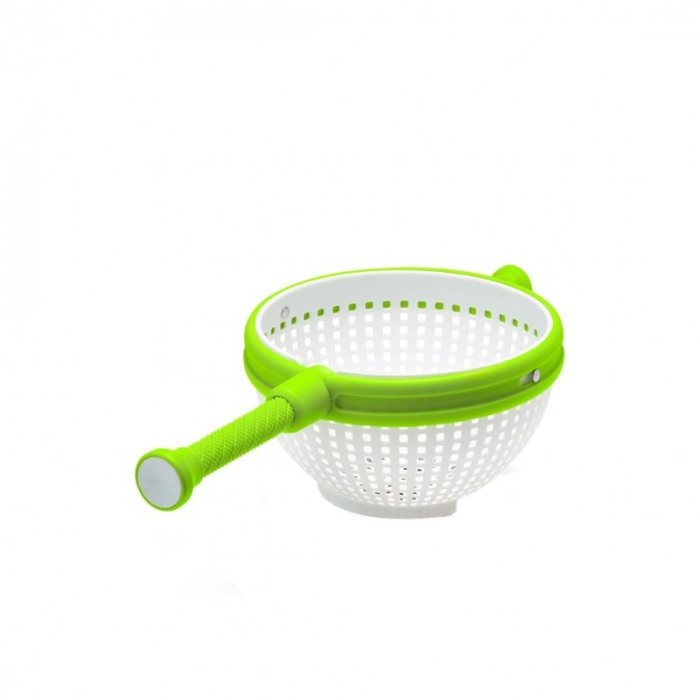 Spinner pentru salata, fructe si alte verdeturi GreenSpin Doty® tip bol cu strecuratoare, verde/alb [4]