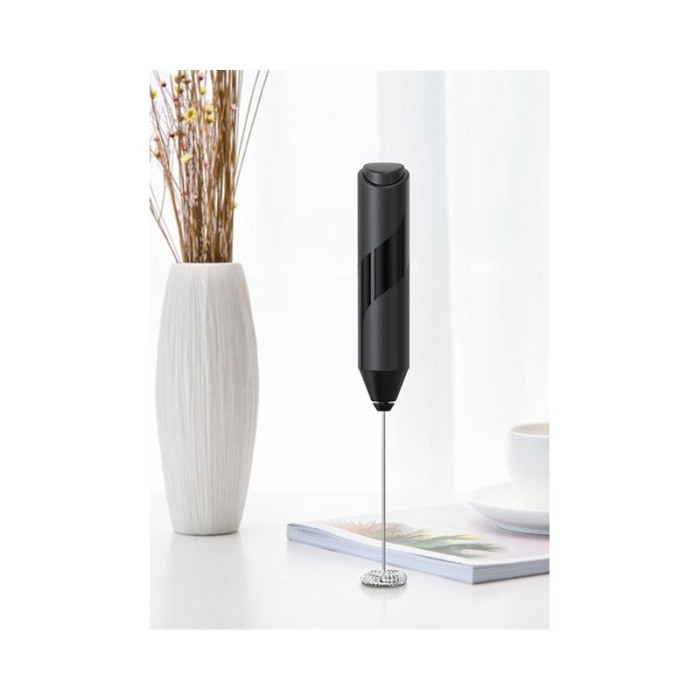 Spumator de lapte electric MilkyFoam, cu suport vertical inclus, inox, 22 cm, negru, Doty® [2]