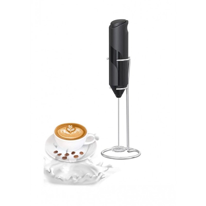 Spumator de lapte electric MilkyFoam, cu suport vertical inclus, inox, 22 cm, negru, Doty® [3]