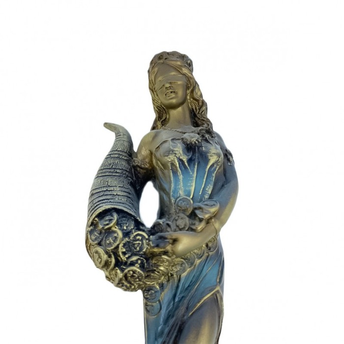 Statueta Amalthea , design zeita abundentei, din rasina , lucrata manual, 22 cm , accente aurii [2]