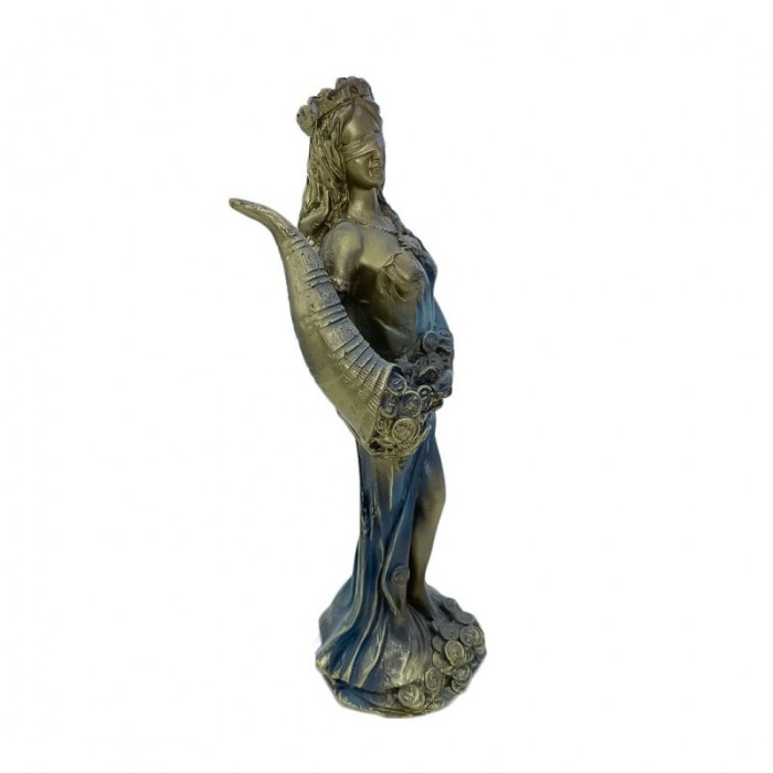 Statueta Amalthea , design zeita abundentei, din rasina , lucrata manual, 22 cm , accente aurii [4]
