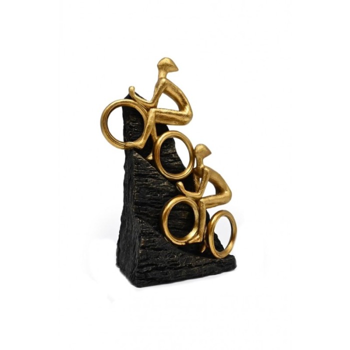 Statueta GoldConquest Doty®, munte cucerit de biciclisti, din rasina, cadou cu mesaj motivational, 31x18x12 cm [7]