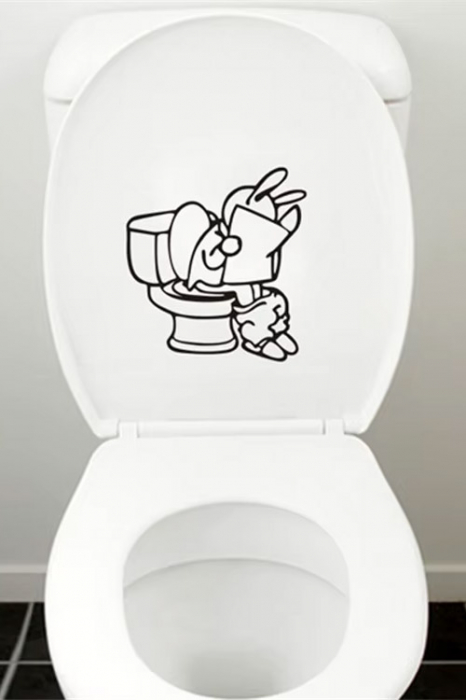 Sticker decorativ Busy Doty®, pentru toaleta sau alte spatii, design creativ, 23x22 cm [4]