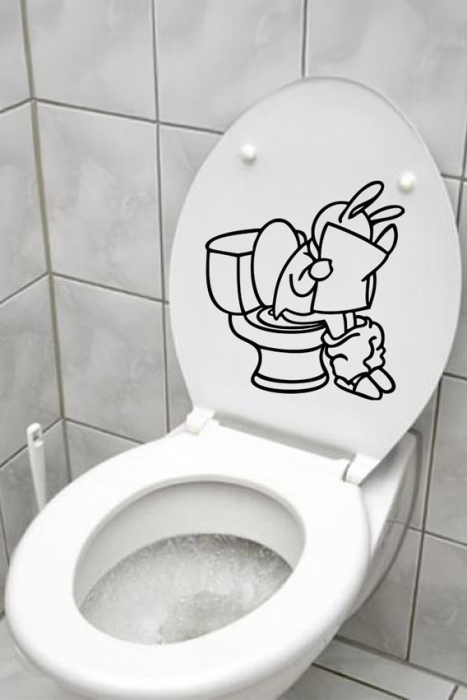 Sticker decorativ Busy Doty®, pentru toaleta sau alte spatii, design creativ, 23x22 cm [2]