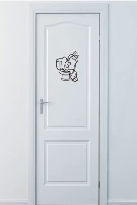 Sticker decorativ Busy Doty®, pentru toaleta sau alte spatii, design creativ, 23x22 cm [3]