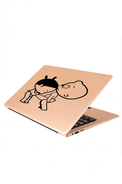 Sticker decorativ Curious Doty®, pentru toaleta sau alte spatii, design creativ, 18x19 cm [4]
