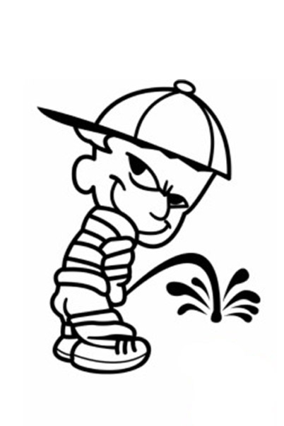 Sticker decorativ Restless Guy Doty®, pentru toaleta sau alte spatii, design creativ, 16x20 cm [1]