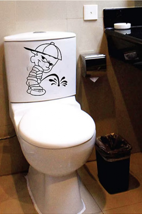Sticker decorativ Restless Guy Doty®, pentru toaleta sau alte spatii, design creativ, 16x20 cm [3]