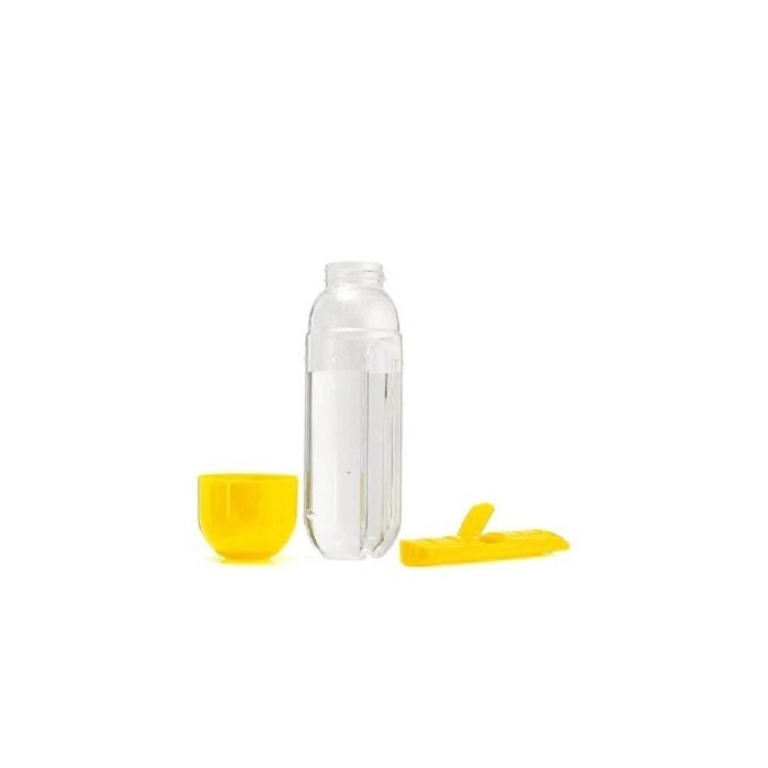 Sticla 3 in 1 Yellow Vit , cu organizator medicamente ,  7 compartimente cu fiecare zi a saptamanii,organizator detasabil, 600 m [6]