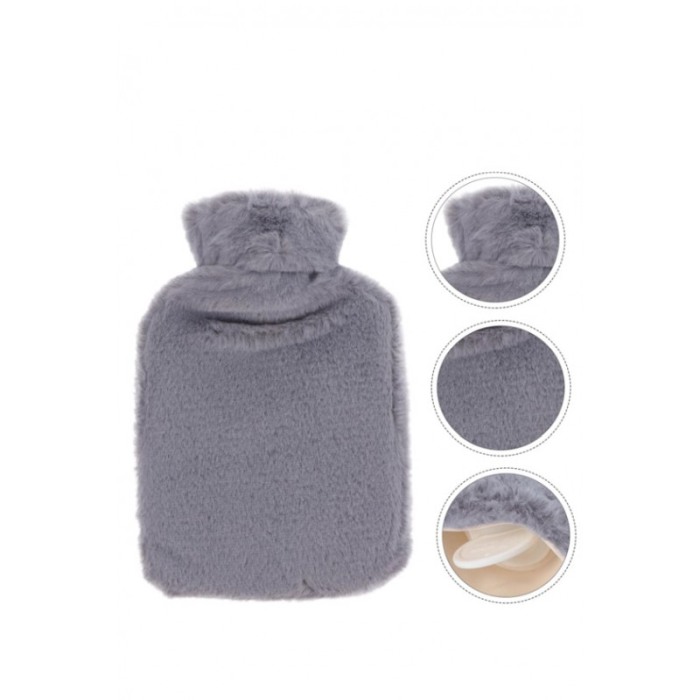 Sticla pentru apa calda WarmPainRelief Doty®, incalzitor corporal, pentru crampe menstruale si alte dureri, 2l, 32x21 cm, gri [1]