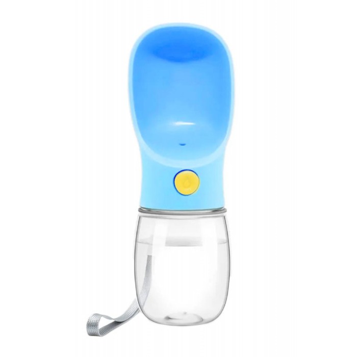 Sticla portabila cu recipient 2 in1 AutomaticWater, pentru animale de companie, 350 ml, albastru [1]