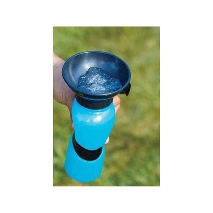 Sticla portabila cu recipient 2 in1 ThirstyDog, pentru animale de companie , 500 ml,  albastru [5]