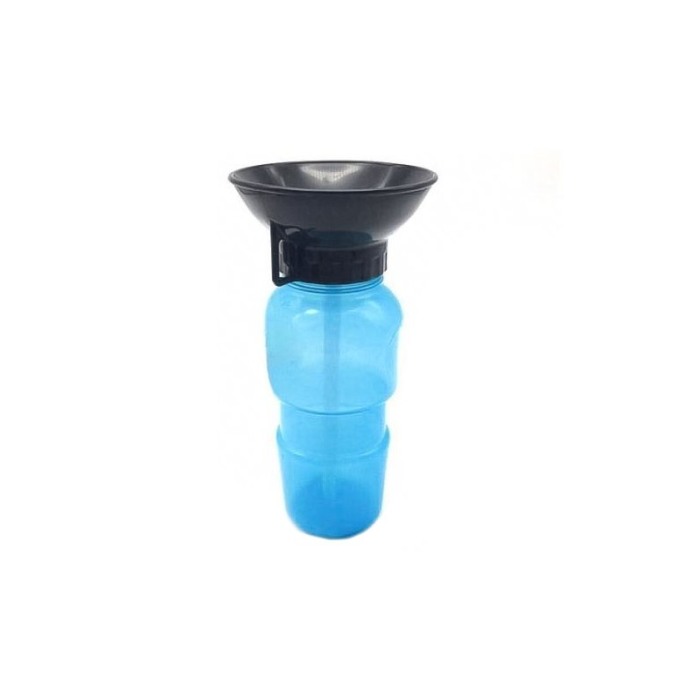 Sticla portabila cu recipient 2 in1 ThirstyDog, pentru animale de companie , 500 ml,  albastru [4]