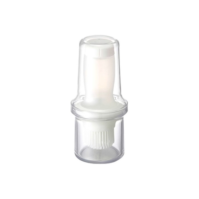 Sticluta pentru ulei cu pensula din silicon OilBrush, usor de utilizat, 80 ml, 12.7 cm x 6.6 cm, alb [5]