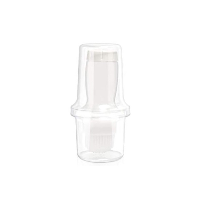 Sticluta pentru ulei cu pensula din silicon OilBrush, usor de utilizat, 80 ml, 12.7 cm x 6.6 cm, alb [2]