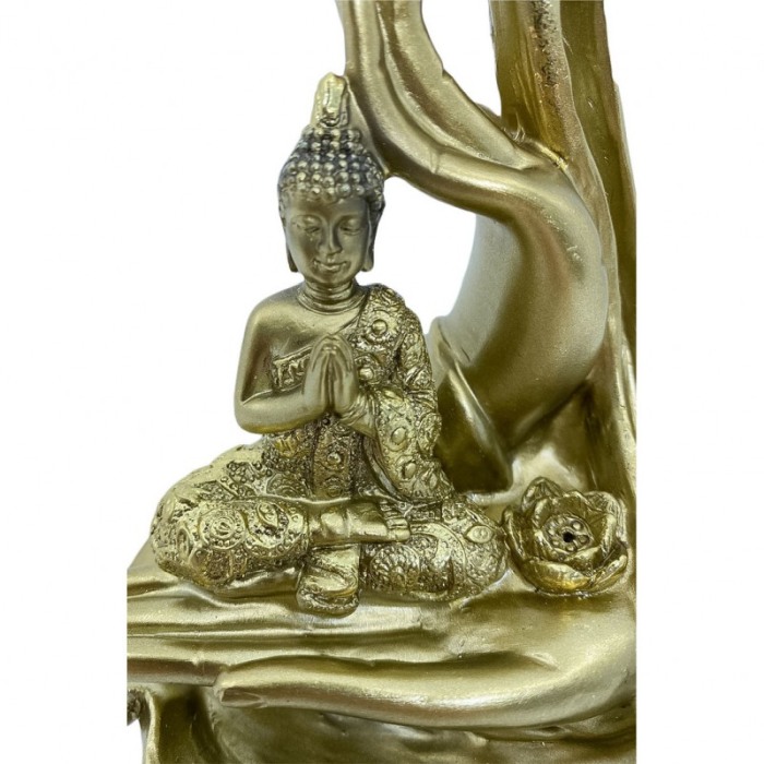 Suport aromaterapie Gold Hands, fantana curgatoare, 44 conuri incluse,usor de utilizat, efect satisfactor, auriu, 14 cm [3]