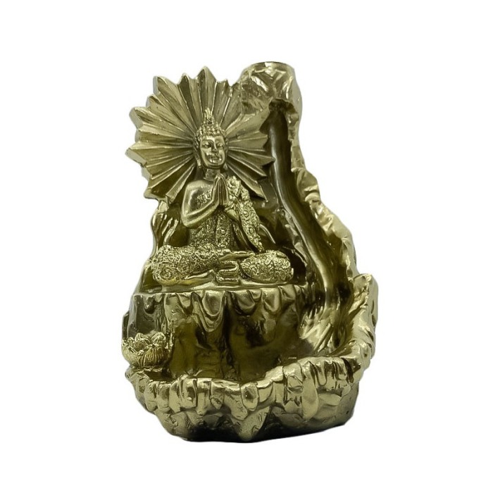 Suport aromaterapie Goldish Goddess, fantana curgatoare, 44 conuri incluse,usor de utilizat, efect satisfactor, auriu, 13 cm [3]