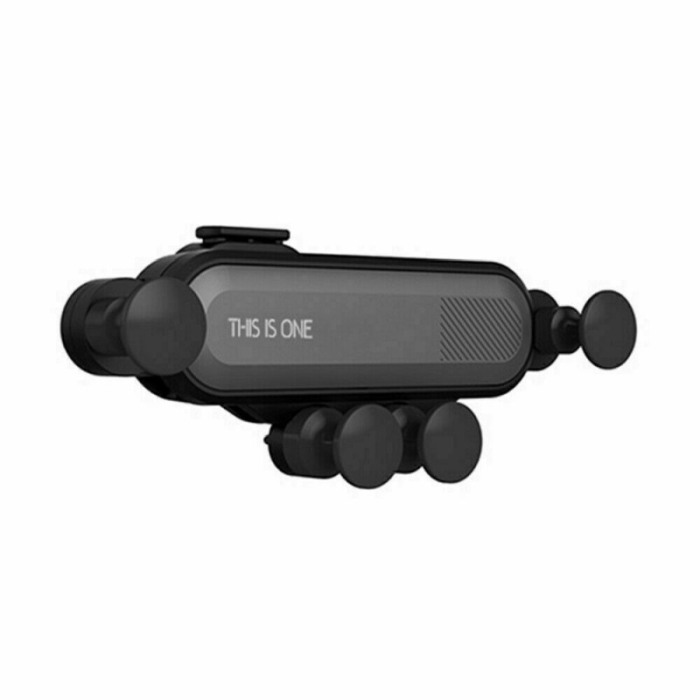 Suport auto cu auto-prindere  pentru telefon, prindere pe grila de ventilatie , Negru [1]