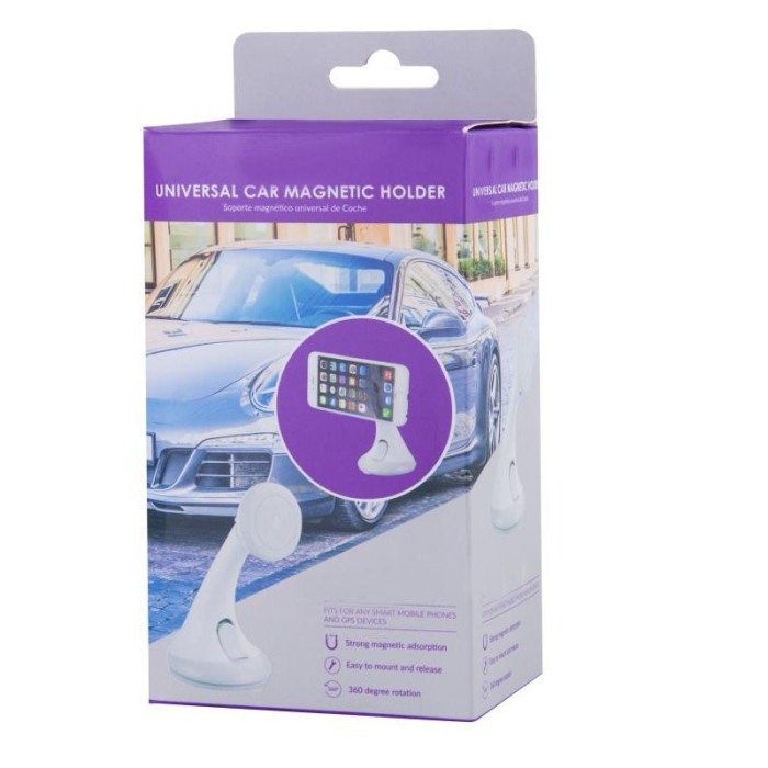 Suport  auto magnetic, magnetic puternic, usor de montat, rotatie 360 de grade,alb,doty [2]