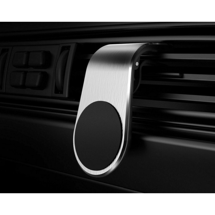 Suport auto magnetic pentru telefon, prindere pe grila de ventilatie , Argintiu [4]