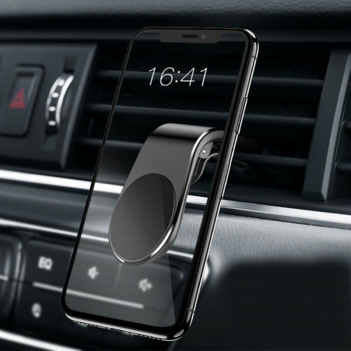 Suport auto magnetic pentru telefon, prindere pe grila de ventilatie , Argintiu [2]