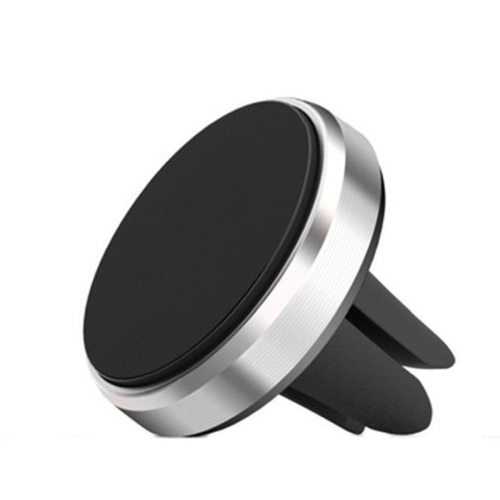 Suport auto telefon   magnetic universal culoare argintie cu negru [1]