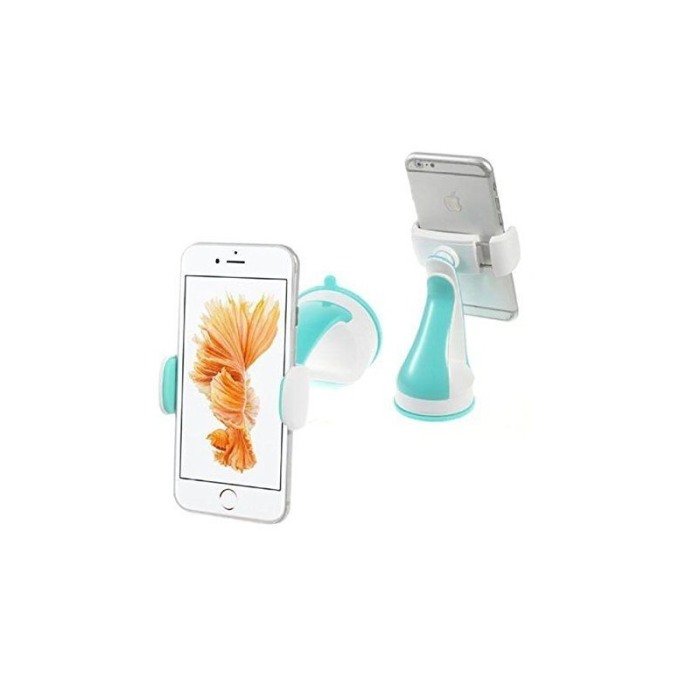Suport auto telefon prindere cu ventuza si misca 360 grade  universal culoare Alb cu Gri [4]