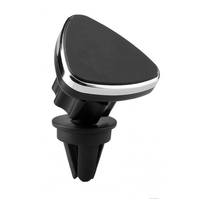 Suport auto telefon se misca 360 grade magnetic,forma triunghiulara ,pentru grila ventilatie , culoare Negru [1]