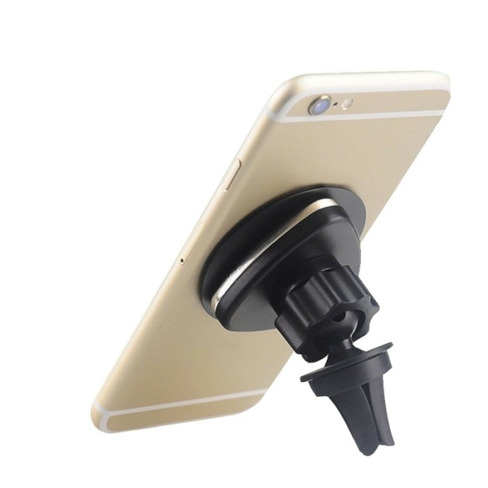 Suport auto telefon se misca 360 grade magnetic,forma triunghiulara ,pentru grila ventilatie , culoare Negru [2]