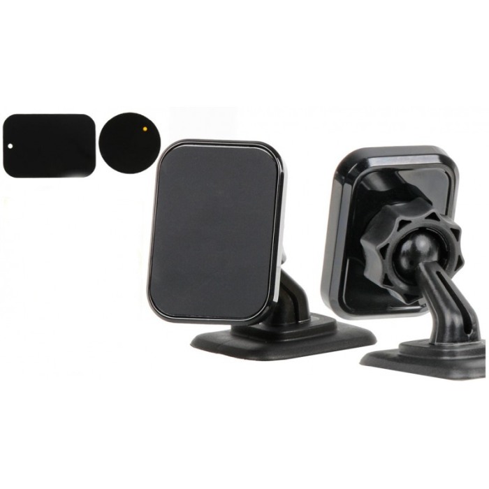 Suport auto telefon se misca 360 grade magnetic,manet dublu ,pentru bord banda 3M , culoare Negru [1]