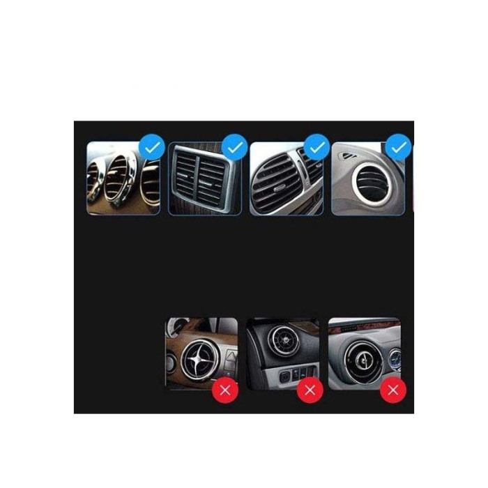 Suport auto telefon se misca 360 grade magnetic,manet dublu ,pentru grila ventilatie ,suport pentru fir, culoare Negru [2]