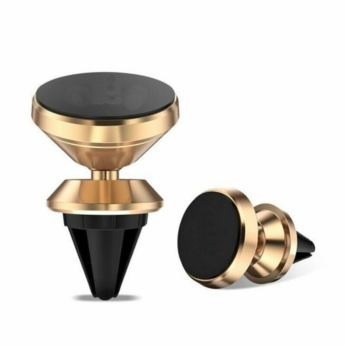 Suport auto telefon se misca 360 grade magnetic ,pentru grila ventilatie , culoare Auriu [4]