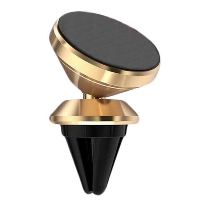 Suport auto telefon se misca 360 grade magnetic ,pentru grila ventilatie , culoare Auriu [1]