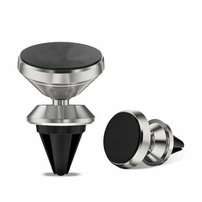 Suport auto telefon se misca 360 grade magnetic universal ,pentru grila ventilatie aerisire, culoare Argintiu [5]